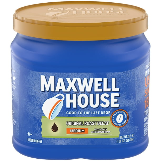 Maxwell House The Original Roast Decaf Medium Roast Ground Coffee, 29.3 ...