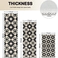 thumbnail image 4 of Black Beige Checkerboard Checkered Pattern Kitchen Rugs Sets Of 3,Kitchen Runner Rugs Non Skid Washable,Decorative Kitchen Floor Mats for Kitchen,Sink,Laundry,17"x30"+ 17"x47" + 17"x59", 4 of 6