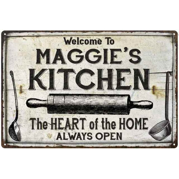 Maggie S Kitchen Farmhouse Sign Gift 8x12 Metal 208120033340 Walmart Com Walmart Com