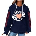 thumbnail image 1 of Camisas de Manga Larga Casual de las Mujeres Impresión No Estructurada Bolsillo Sudadera con Capucha para la Moda de Verano de Primavera, 1 of 5
