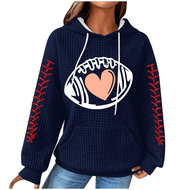 Camisas de Manga Larga Casual de las Mujeres Impresión No Estructurada Bolsillo Sudadera con Capucha para la Moda de Verano de Primavera