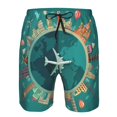 thumbnail image 3 of Pofeuu Around The Planet Prin Men's Swim Trunks Quick Dry Bathing Suit Swimming Board Shorts Mesh Lining Beach Swimwear-Large, 3 of 6