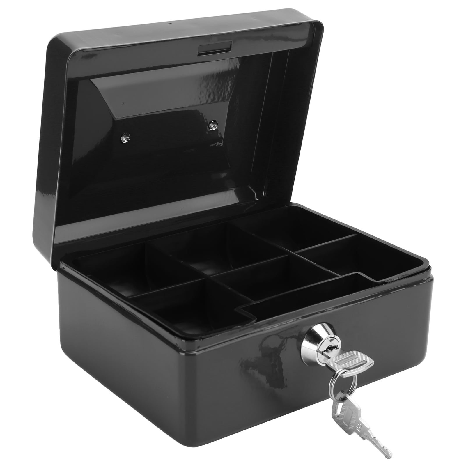 Cash Box, 6inch Money Storage Box Lock Case, Box Lockable Safe Box Wth