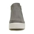 thumbnail image 4 of Soda Taylor Suede Rounded Closed Toe Side Zipper Fashion Synthetic Sneaker (Grey, 8), 4 of 5
