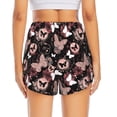 thumbnail image 4 of Uemuo Butterfly Pattern Women's Athletic Shorts High Waisted Running Shorts with Liner Pockets Gym Elastic Workout Shorts-Medium, 4 of 9