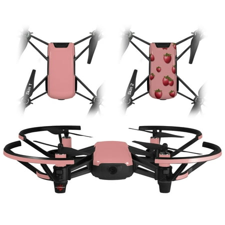 Skin Decal Wrap 2 Pack for DJI Ryze Tello Drone Solids Collection Pink DRONE NOT INCLUDED