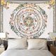 thumbnail image 2 of Tapiz de mandala, tapiz de medallón floral, tapiz de planta de flores bosquejadas, tapiz hippie bohemio para habitación (51,2 x 59,1 pulgadas) Ormromra CZJJ-ST29, 2 of 9