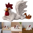 thumbnail image 1 of Rústica Divertida Adorno Artesanal Resina Adorno Escritorio (pollo), 1 of 9