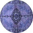 thumbnail image 1 of Ahgly Company Machine Washable Indoor Round Persian Blue Traditional Area Rugs, 6' Round, 1 of 4