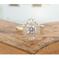 thumbnail image 4 of HeartsAndYou 4ct Round Cut Moissanite Ballerina Halo Engagement Ring for Women Women 18k Yellow Gold over Silver, 4 of 9