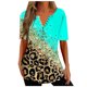 thumbnail image 2 of ICHUANYI Clearance Women's Fashion Comfortable Casual Round Neck Color Button Blouse(Green, S) ICHUANYI WER2023080805612, 2 of 5