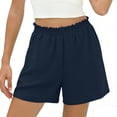 thumbnail image 2 of Sentmoon Womens Shorts Athletic High Waist Womens Running Shorts Breathable Solid Color Regular Fit Womens Bermuda Shorts with Pockets Fashion for Running and Training S-2XL, 2 of 8