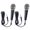Black, variant on Wired Dynamic Handheld Microphones, Metal Construction, 10ft Cable, 1/4 Inch Socket, for Karaoke, Speech & Amplifier Systems(2pcs)
