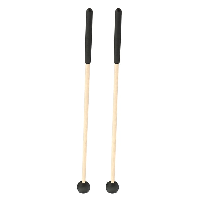 Shisuyan 2 Pcs Poignée en Bois Boules Rondes pour Tambour à Langue Kit Xylophone Instruments de Percussion