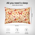thumbnail image 4 of KLL Cute Foxes Pattern Silk Pillowcase for Hair and Skin Standard Size 20"X 30" Soft Breathable Pillow Covers for Sleeping, 4 of 6