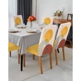 thumbnail image 3 of Dining Room Chair Covers Set of 4, Mid Century Boho Sun Abstract Geometric Stretch Kitchen Chair Cover, Minimalist Terracotta Aesthetic Removable Washable Chair Slipcovers for Hotel,Home,Party, 3 of 6