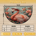 thumbnail image 3 of CURLYOOT Flamingo Jungle Half Round Door Mat 24'' x 36'', Indoor Outdoor Entrance Rug, Semi Circular Area Rug, Non Slip Washable Absorbent Doormat, Laundry Room Rug, 3 of 7