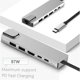 thumbnail image 2 of 6 puertos Usb C Hub a Hdmi-compatible Rj45 Lan Hdmi-compatible Usb 3.0 Adaptador 87w Pd Cargador para Macbook Pro Type C Splitter, kaili Sencillez, 2 of 4