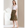 thumbnail image 2 of INSPIRE CHIC Women's High Waisted Split Hem A-Line Floral Skirts, 2 of 6