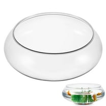 UEETEK Clear Water Fish Tanks Transparent Plastic Desktop Betta Fish Tank 1Set