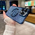 thumbnail image 4 of Compatible with iPhone 11 Pro Max Magnetic Glitter Case-6.5 Inch, Luxury Love Heart Pattern Plating Bling Clear Case, Compatible with MagSafe for Women Girls Shockproof Back Cover-Blue, 4 of 11