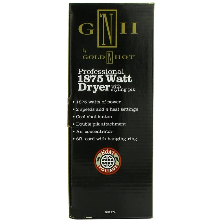 Gold N Hot Professional 1875 Watt Classic Pistol Dryer (GH2274