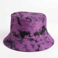 thumbnail image 4 of IROINNID Bucket Hat for Men Women Tie-Dye Double Sided Wear Hats Summer Stylish Vacation Beach Cotton Bucket Hats,Purple, 4 of 4
