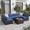 Black, Blue Cushion, variant on 7-Piece Modular Outdoor Patio Set, Sectional Rattan Wicker Sofa with Water-Resistant & Washable Thick Beige Cushions, Includes Coffee Table, Brown Frame for Garden, Deck, Poolside