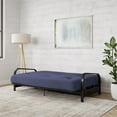 thumbnail image 3 of Brax Black Metal Arm Full Size Futon Frame with 6" Futon Mattress in Blue, 3 of 9