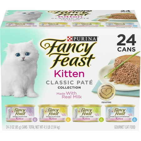 UPC: 0050000500895 | Purina Fancy Feast Classic Pate Wet Cat Food for Kittens Variety Pack  3 oz Cans (24 Pack)