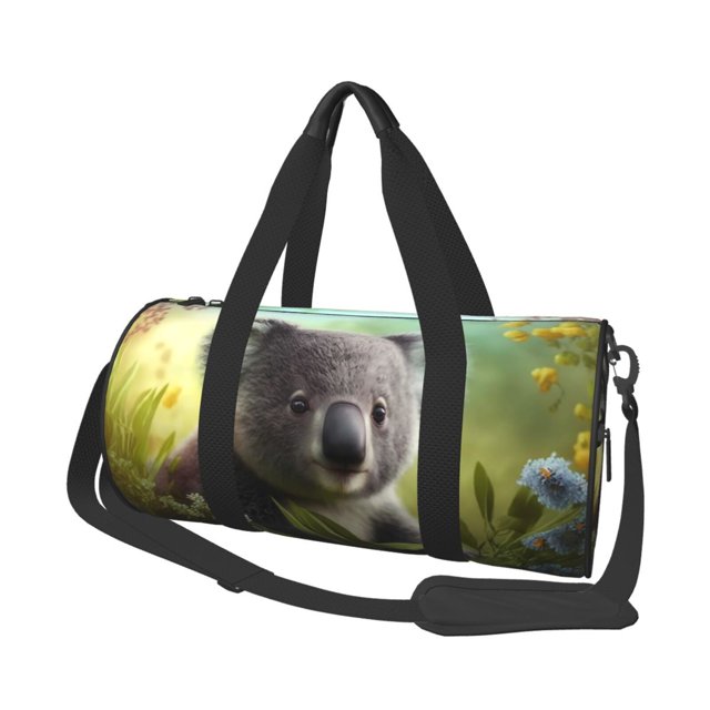 Balery Daisy Koala Bolsa de Gimnasio para Mujeres y Hombres, Bolsa de Viaje Impermeable, Bolsa de Fin de Semana con Compartimento para Zapatos y Bolsillo Húmedo