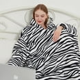 thumbnail image 5 of Blanket Hoodie, Oversized Sherpa Fleece Wearable Blanket for Women & Men, Super Warm and Cozy Plush Flannel Hooded Blanket, Sweatshirt Gift with Giant Pocket, 5 of 6