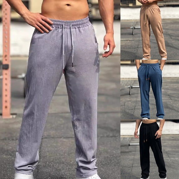 Mens Sweatpants With Pockets 1 Pack Athletic Joggers For Men Soft Slim Fit Workout Running Pants Black L