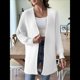 thumbnail image 4 of Cárdigan de Punto para Mujer, Abrigo de Suéter Extragrande con Abertura Frontal y Larga XL, 4 of 8