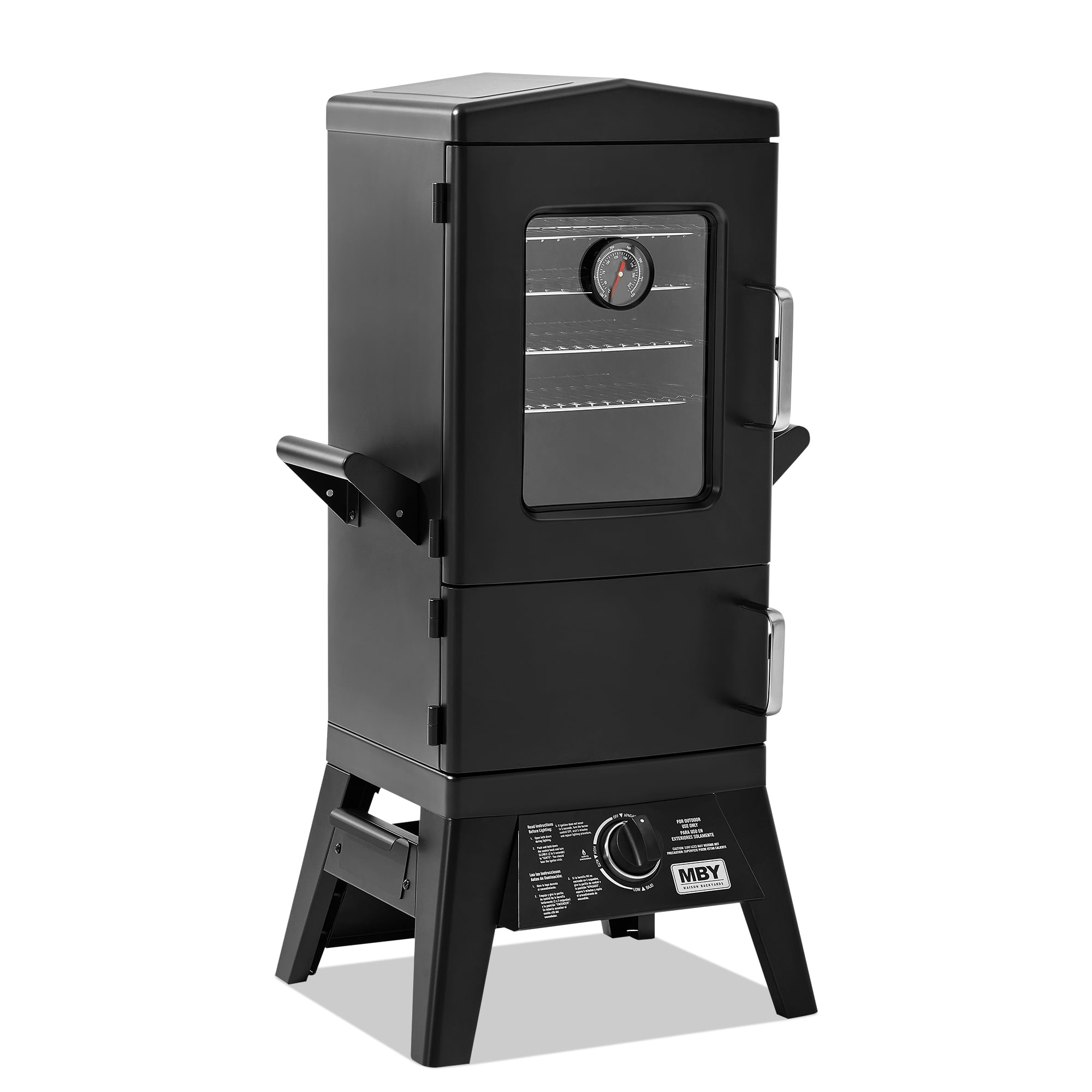 MAISON BACKYARDS Outdoor Vertical Propane Gas Smoker, 4 Removable