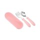 thumbnail image 1 of Comida para bebés Comedor Cuchara Tenedor Reutilizable Entrenamiento Juego de vajilla de alimentación para niños pequeños con estuche de transporte Rosa Kearding BA000330-01, 1 of 7