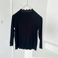thumbnail image 1 of XIMIN Enfants Garçons Filles Col Montant Manches Longues Coupe Ajustée Tendance Confortable Chandail de Base Col Roulé Doux Extensible Chandail Uni Dentelle Ample Décontracté Chemise Haut Automne Hiver Couche sous-Maillots, 1 of 2