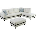 thumbnail image 2 of Ainehome Furniture Sectional Sofa Set, Living Room Sofa Set, Leather Sectional Sofa(Right Hand Facing, White), 2 of 7