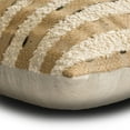 thumbnail image 2 of Cushion Covers, Beige 26"x26" (65x65 cm) Accent Cushion Covers, Jute Jute & Patchwork Throw Pillows For Sofa, Striped Pattern Contemporary Style - Tuej, 2 of 3