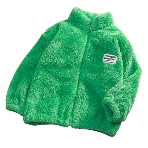 Aoochasliy Coats for Girls Boys Casual Winter Velvet Jacket Coral Velvet Middle-aged Children's Jacket Korean Version