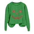 thumbnail image 4 of Tiijoy Girls Halloween Sweatshirt Pumpkin Graphic Pullover Top, Green, Sizes 11-12, 4 of 4