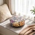 thumbnail image 4 of Rotating Snack Tray with Lid, 10.23" Plastic Divided Serving Dishes, Round Appetizer Platter, 7 Compartments Food Storage Organizer for Dried Fruits, Nuts, Candies, Veggie, Cookies(B), 4 of 6