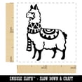thumbnail image 2 of Cozy Llama Alpaca Wrapped with Scarf and Blanket Self-Inking Rubber Stamp Ink Stamper - Red Ink - Small 1 Inch, 2 of 7