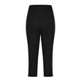 thumbnail image 5 of Lroveb Capri Leggings for Women, Capri Workout Yoga Leggings, Leggings 2024 High Waisted Cutout Lightweight Cozy Cropped Pants Solid Soft Pajams Black, 5 of 6