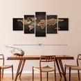 thumbnail image 3 of Elephant Stock Copper World Map Wall Art - Horizontal Multi Panel Canvas - Living Room Wall Decor - Map Multi Panel - Brown And Black Decor - 92" x 42", 3 of 8