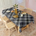 thumbnail image 3 of Gray Black Checkered Pattern Rectangle Tablecloth 60"x120",Waterproof Polyester Rectangle Table Cloth, Wipeable Spillproof Polyester Tablecloth for Dining, Camping, Indoor and Outdoor, 3 of 6