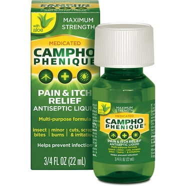 Campho-Phenique Pain & Itch Relief Antiseptic Liquid, Original Formula, Clear, 0.75 Fl Oz