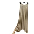 thumbnail image 4 of Floral Skirt for Women Summer Casual Women's Solid Color Drawstring Elastic Waist Long Skirt Beige Xl, 4 of 7