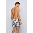 thumbnail image 2 of Boss Men's Quick-dry swim shorts with palm-leaf print, 2 of 2