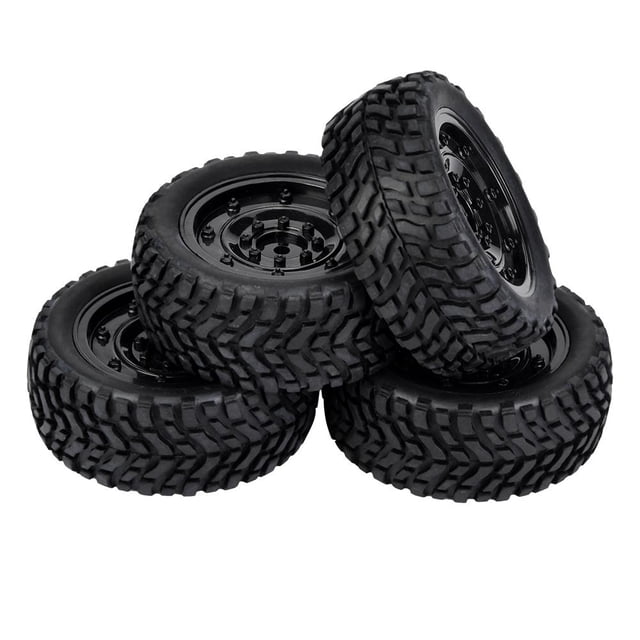 Greensen 4pcs Tire Wheel Rim Rubber for FY 1/16 Climbing WPL C14 C2 Crawler Remote Control Car , WPL Tire, FY Car Tire